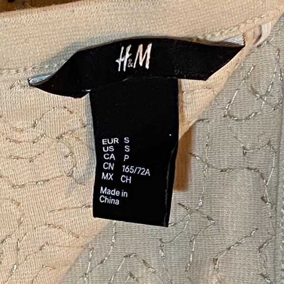 Off-White Ivory Sequin Mini Skirt Gold Silver S - Picture 4 of 4